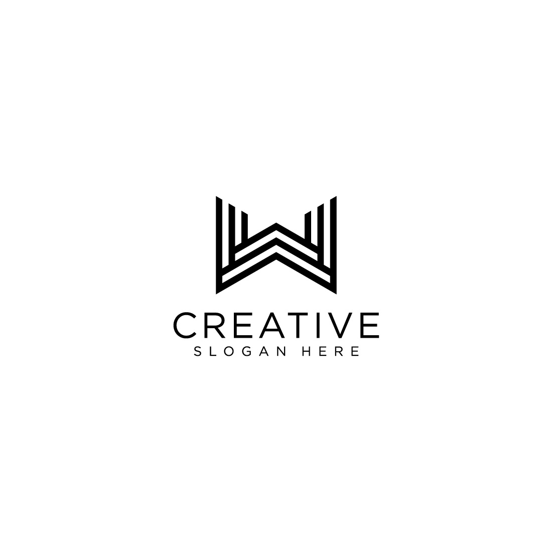 M Letter Logo concept Creative Minimal emblem design template cover image.