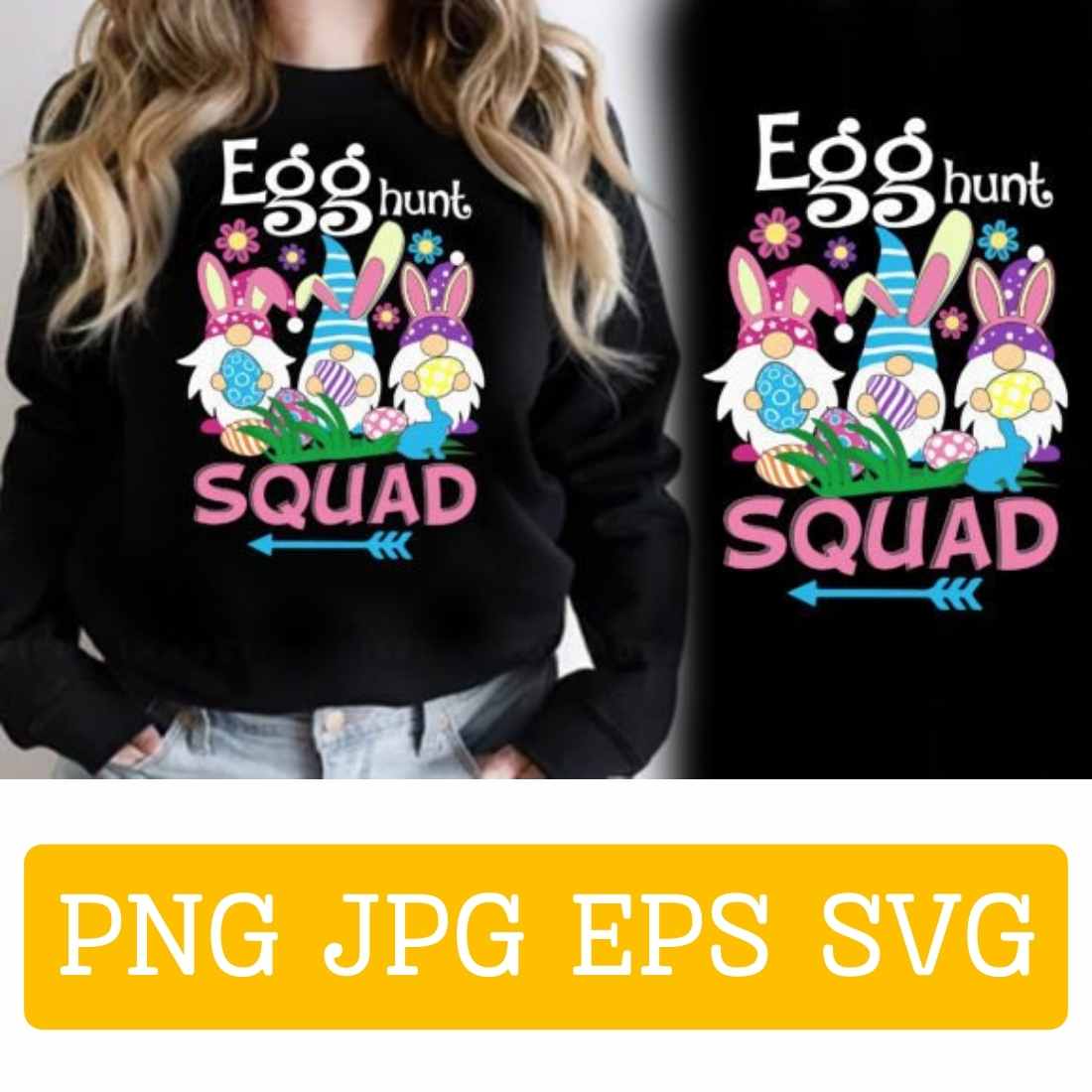 Easter Hunt Squad Gnome Easter T-shirt preview image.