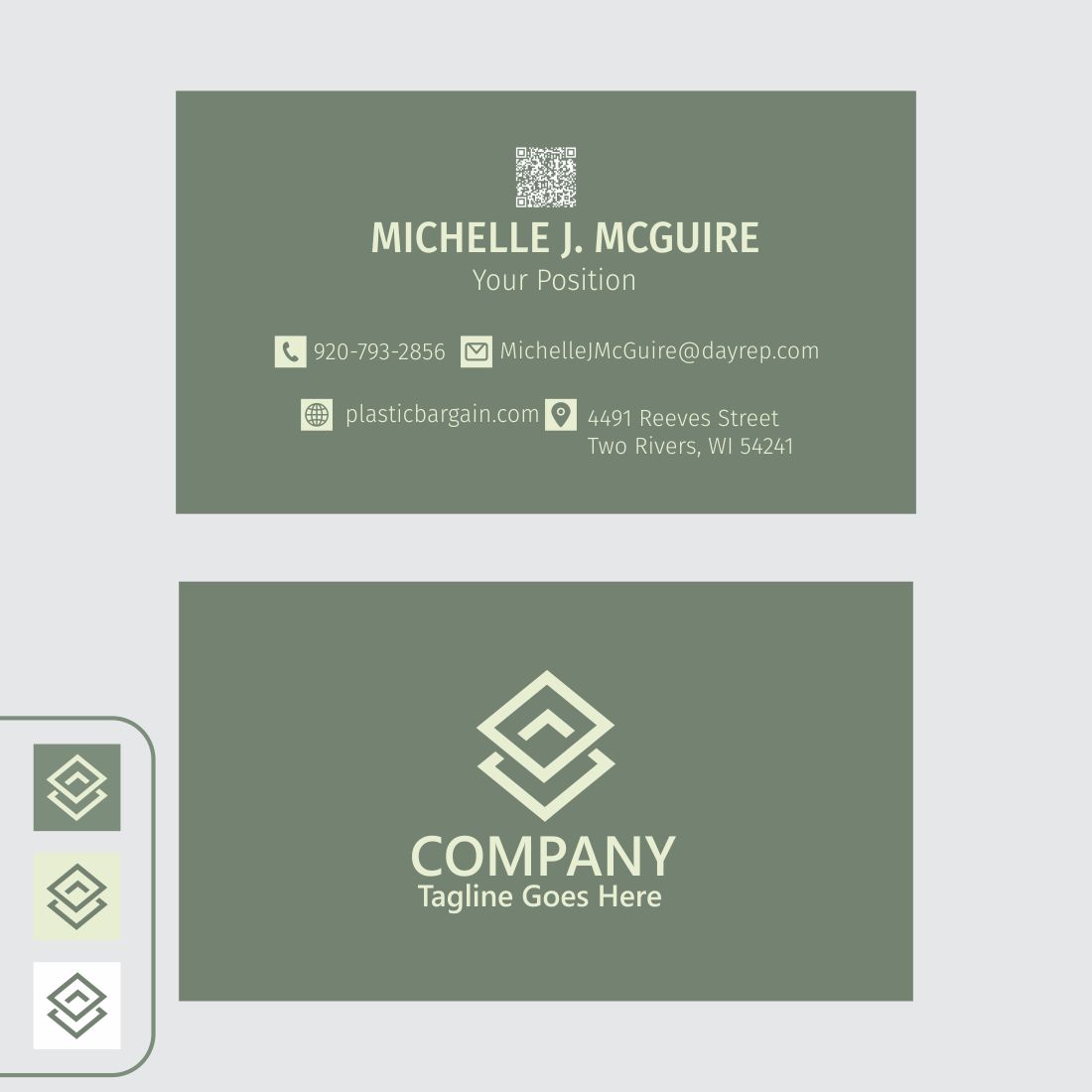 Business Card Temaplate preview image.