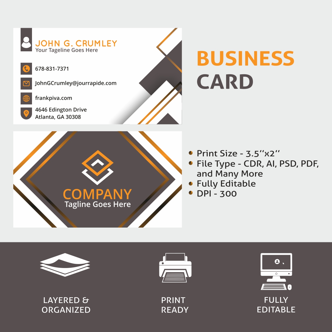 Business Card Template cover image.
