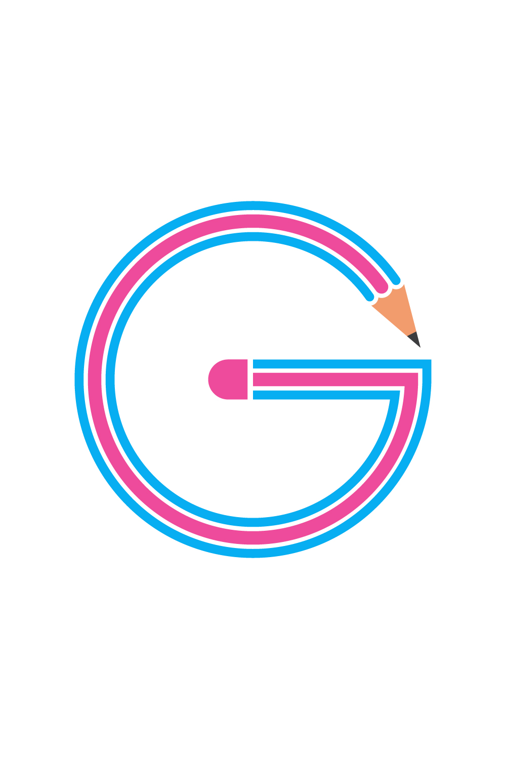 Education Letter G with Pencil pinterest preview image.