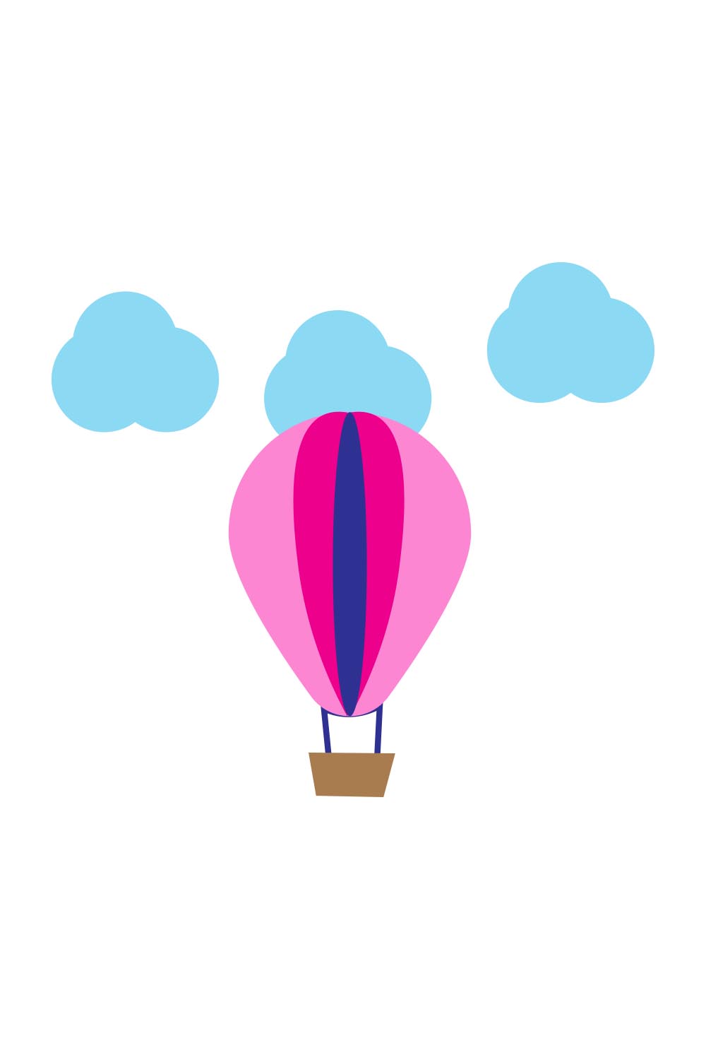 Air Balloon Vector Minimalist Logo pinterest preview image.