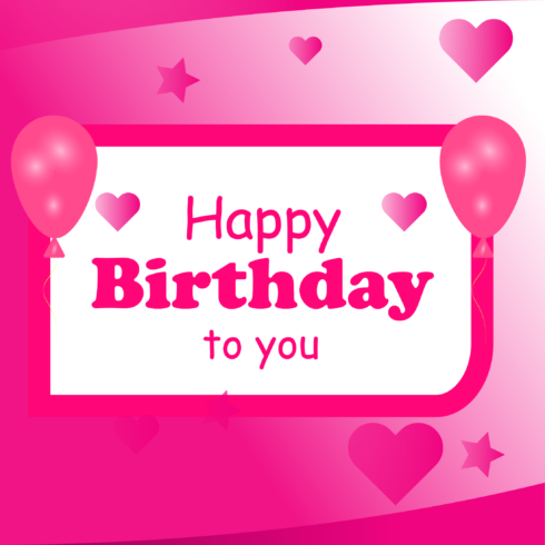 Happy Birthday to You Card Design The Zipped folders includes AI, PSD, EPS, SVG and HQ JPG Image cover image.