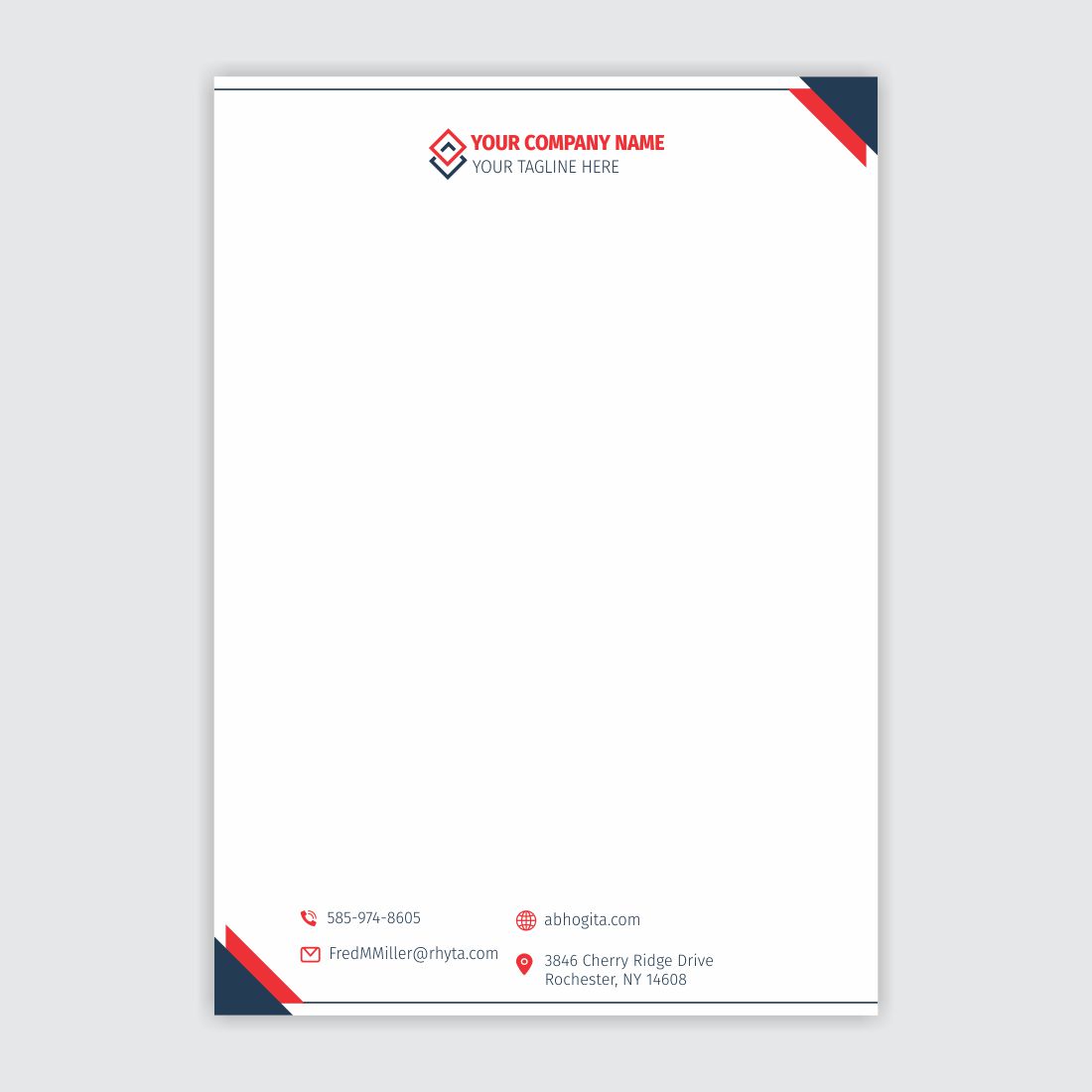 Letterhead Template preview image.