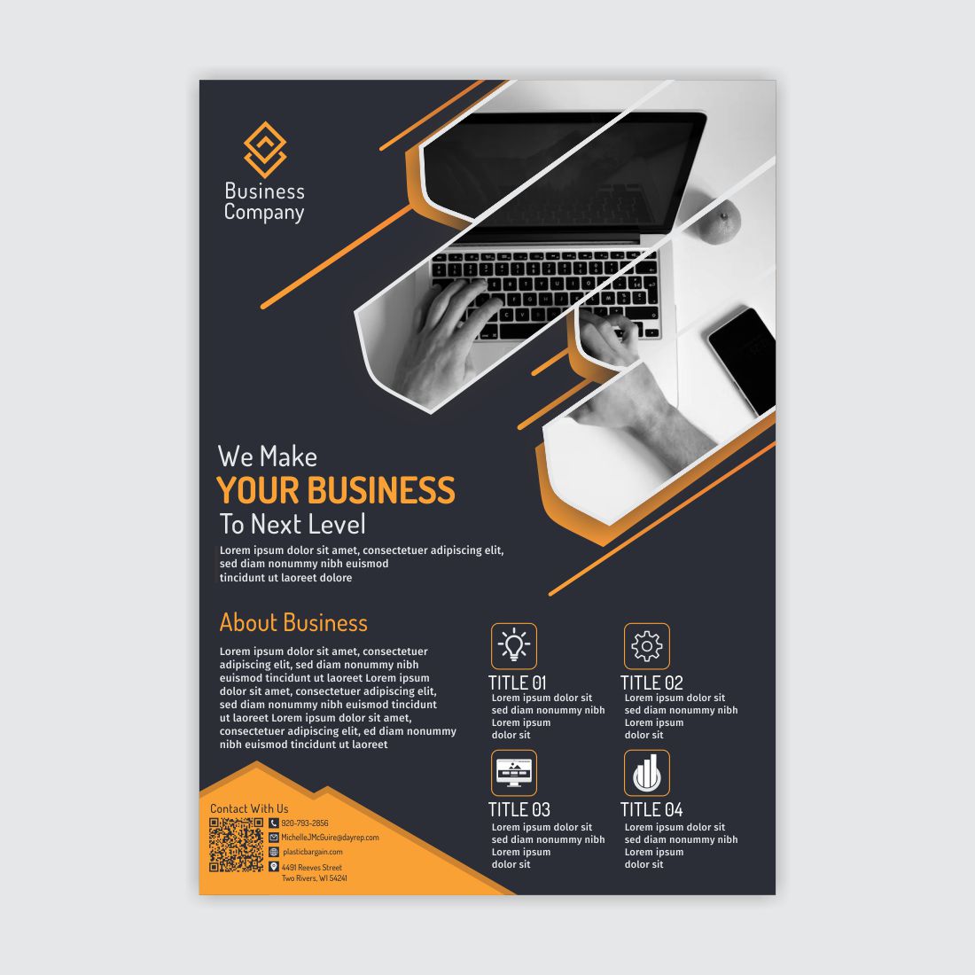 Business Flyer Template Design preview image.