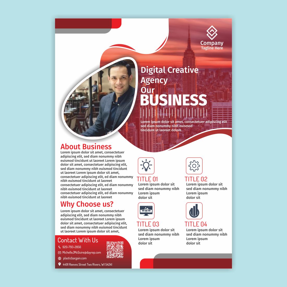 Business Flyer Template Design preview image.