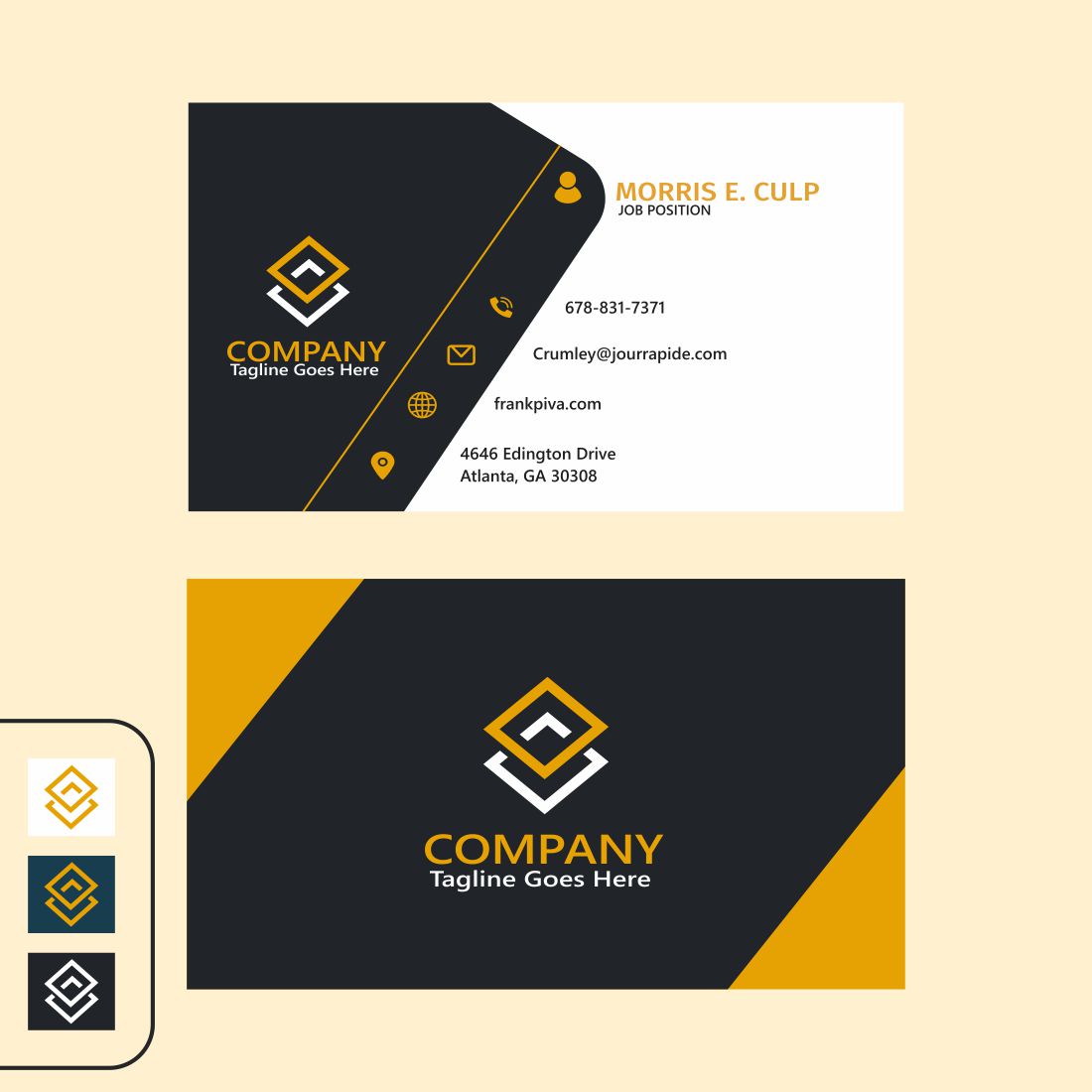 Business Card Temaplate preview image.