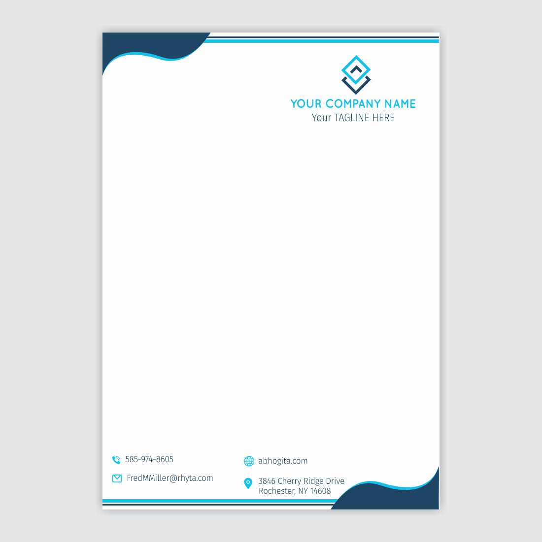 Letterhead Tamplate preview image.