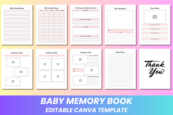 baby memory book canva kdp interior 3 202