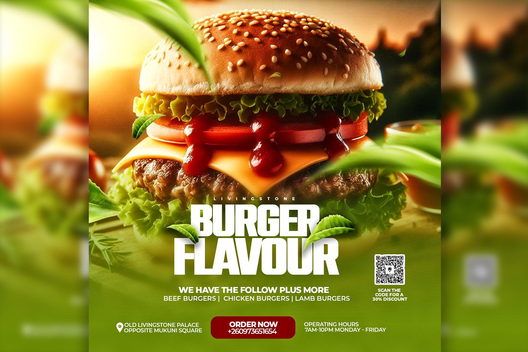 burger restaurant flyer template 833