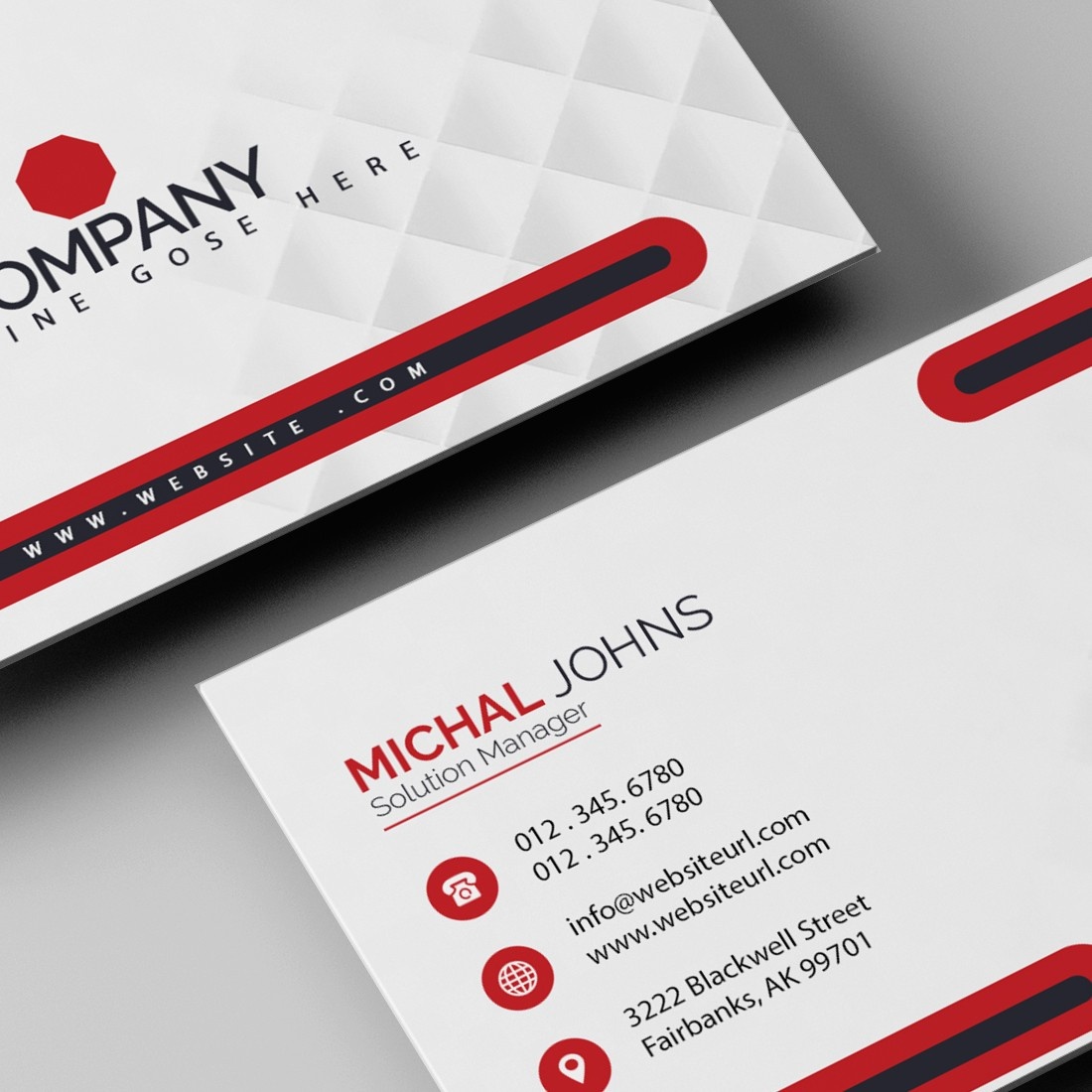 Simple and Elegant modern Business Card Template cover image.