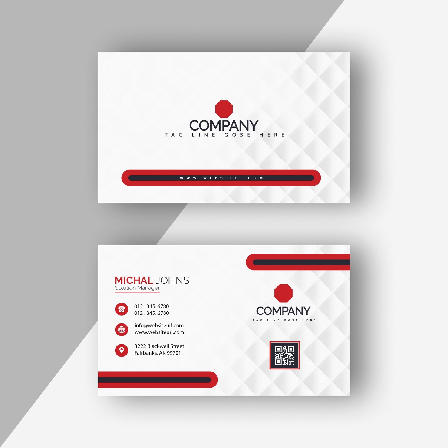 Simple and Elegant modern Business Card Template preview image.