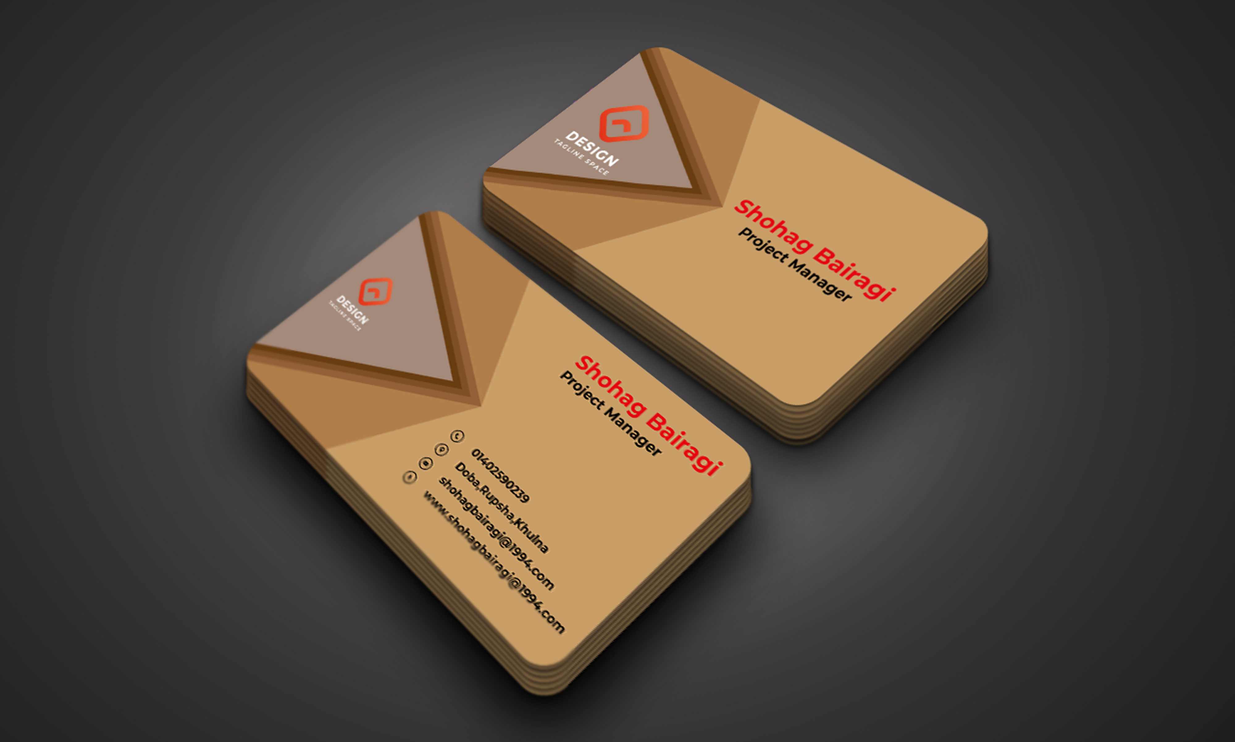 I will provide 3 types print ready modern unique business card design within 8 hours pinterest preview image.