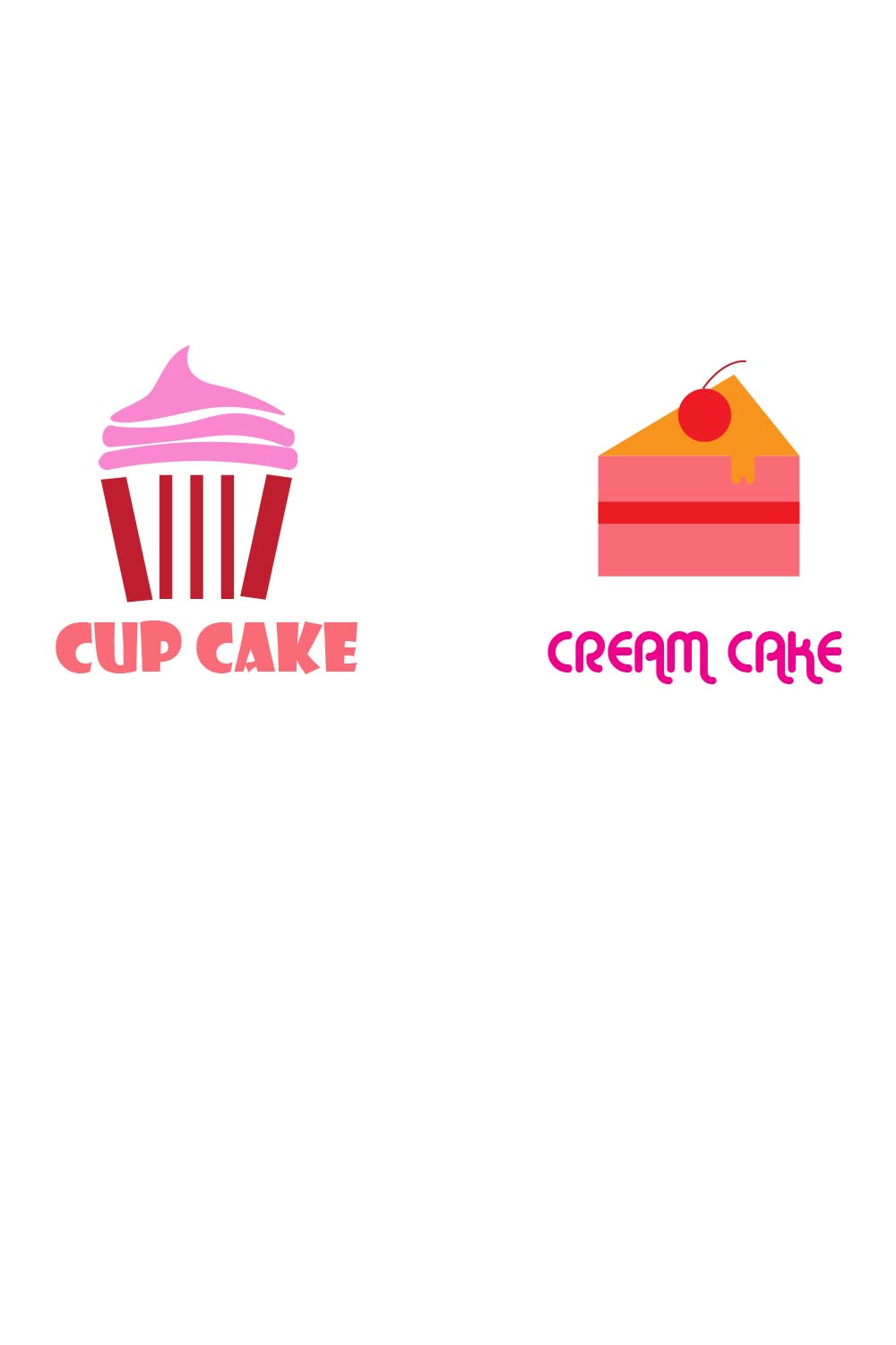 cake minimalist vector logo or illustration pinterest preview image.