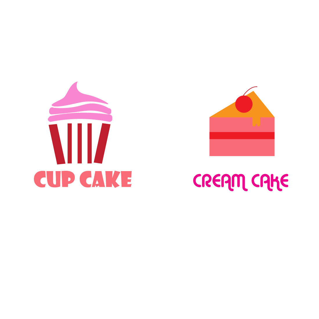 cake minimalist vector logo or illustration preview image.