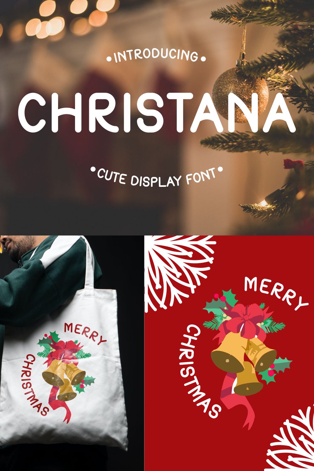 Christana - Cute Display Font pinterest preview image.
