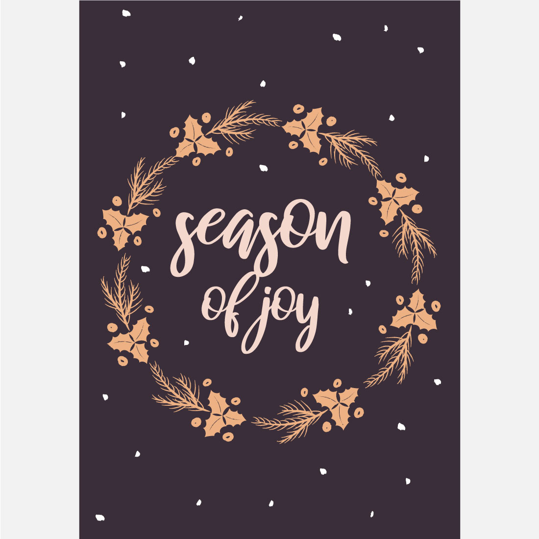 Modern Hand Drawn Christmas Cards preview image.