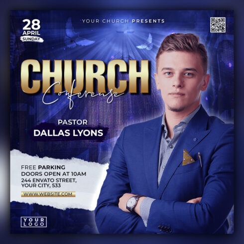 Church Event Flyer Template cover image.