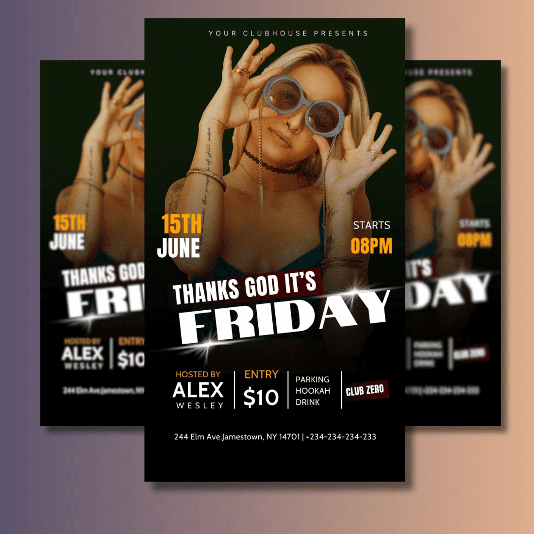 TGIF POSTER TEMPLATE preview image.