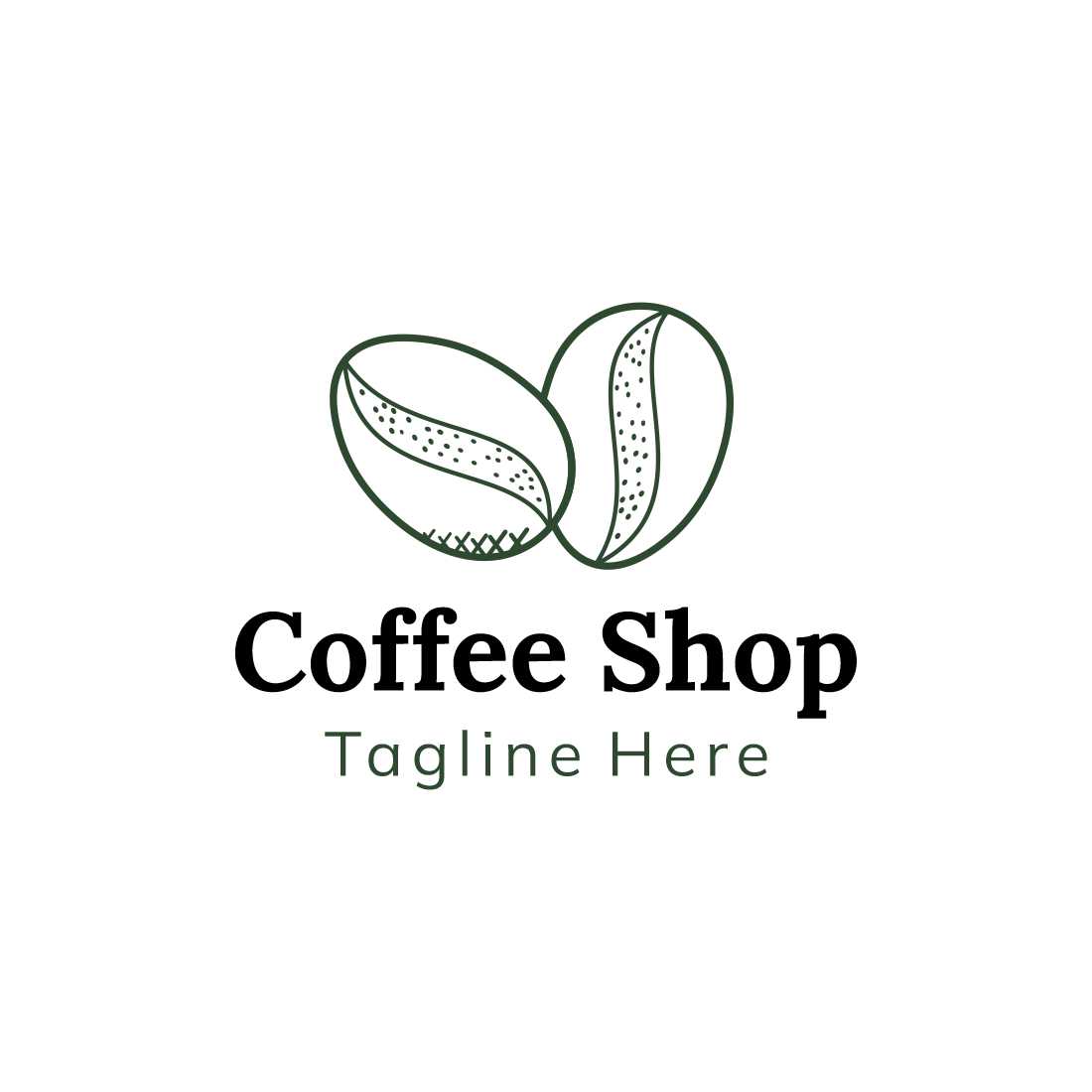 Coffee Logo Design Template preview image.