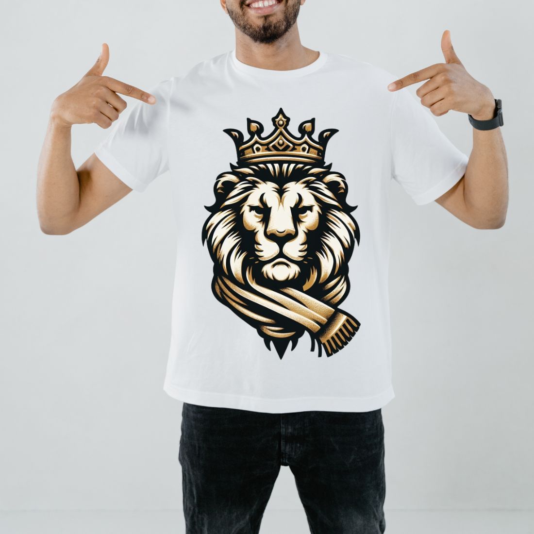 King lion design preview image.