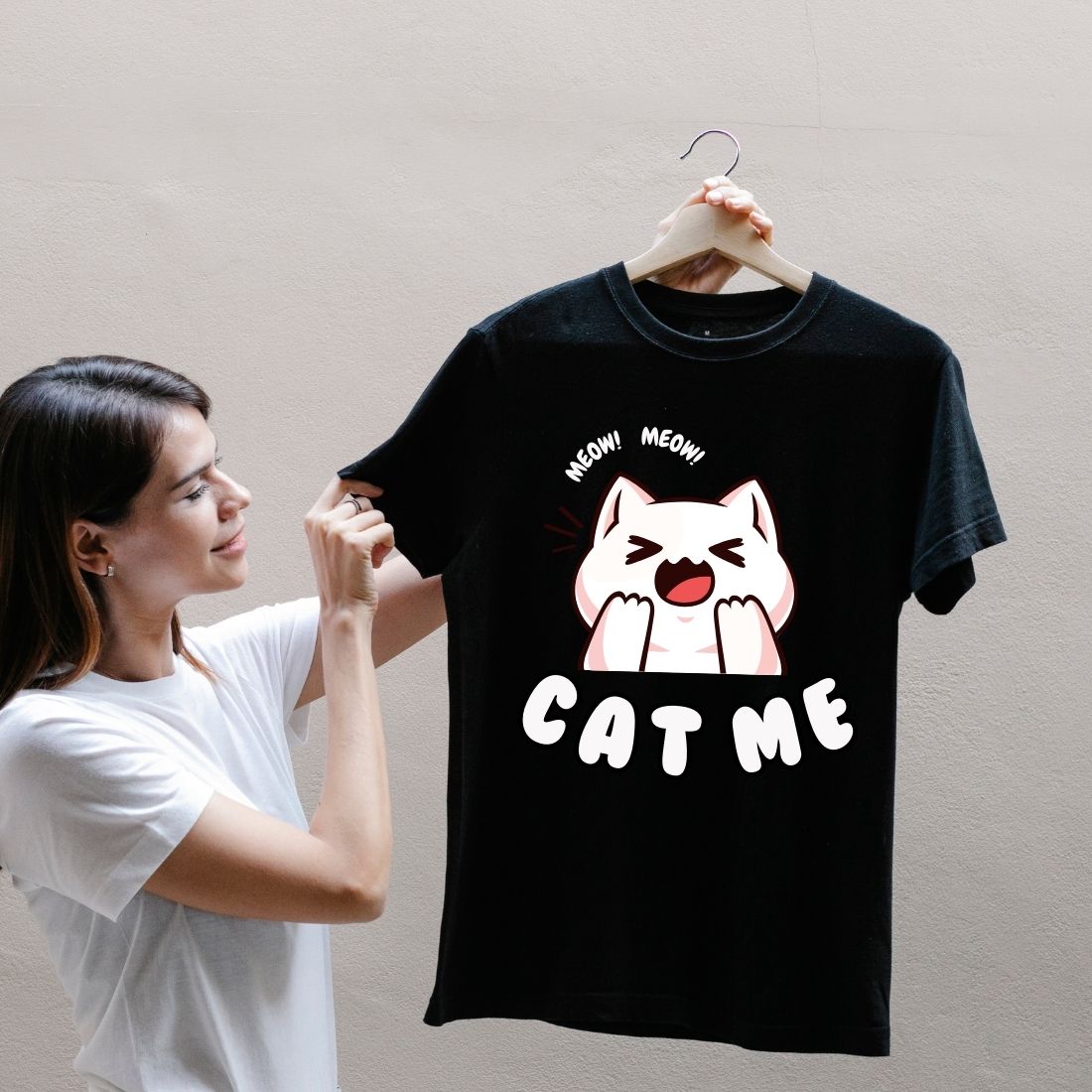 Cute design "Cat me" preview image.