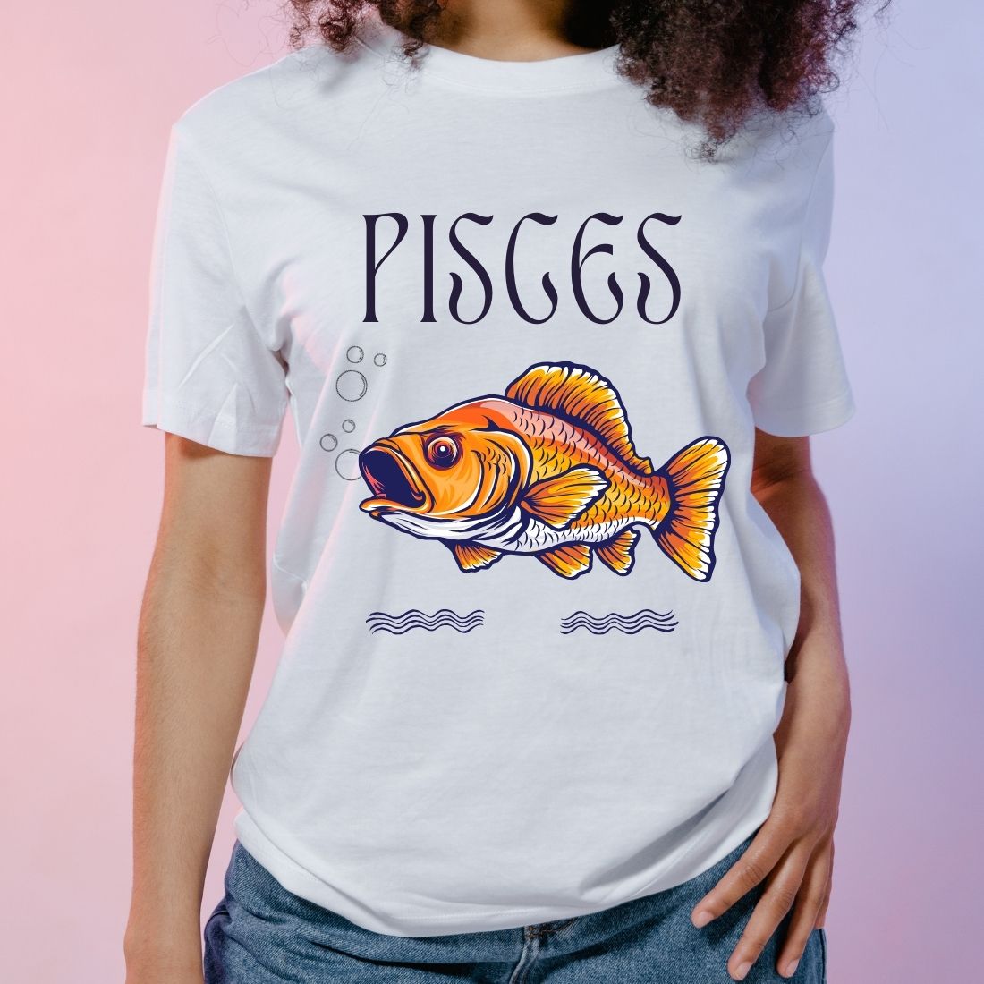 Pisces t-shirt design cover image.