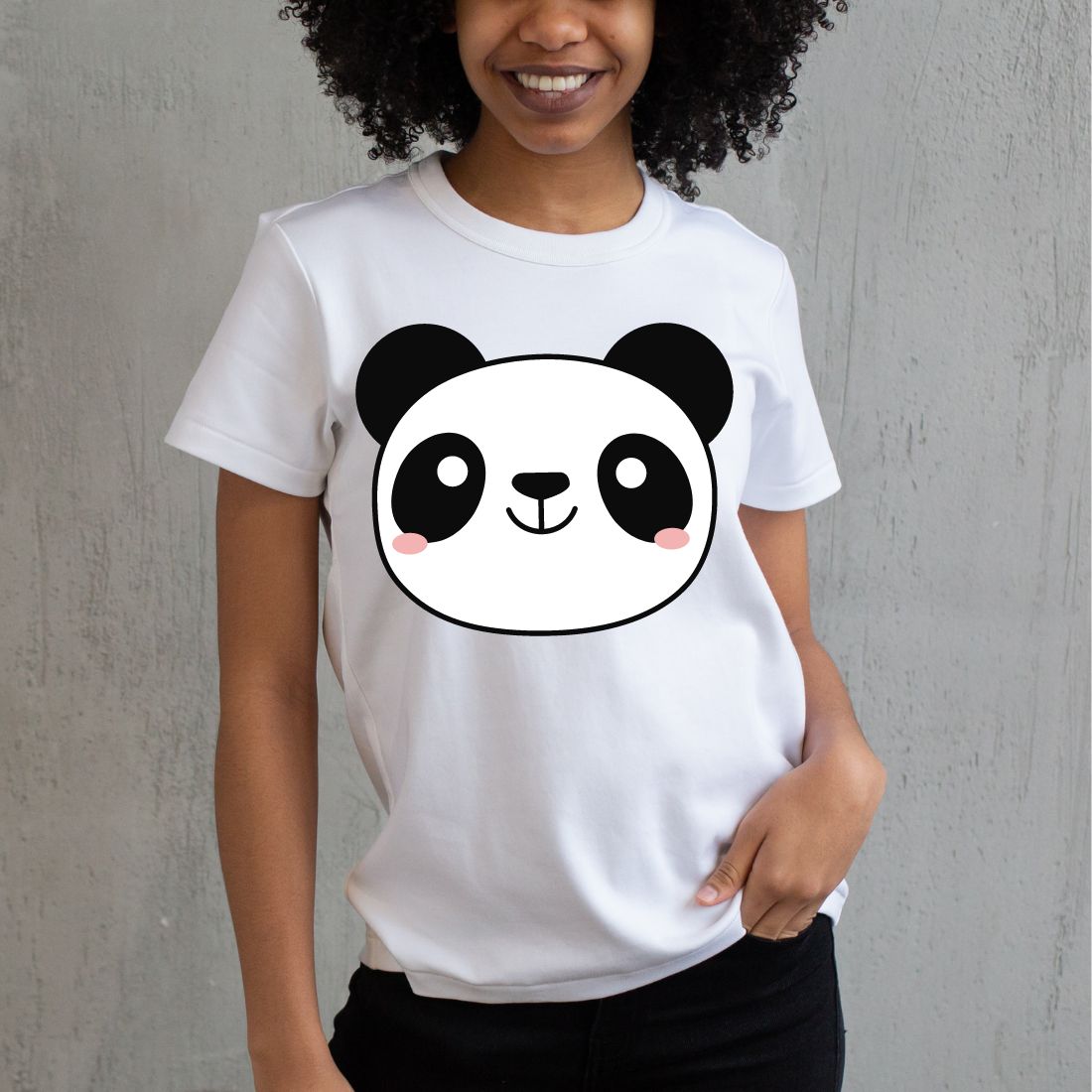Cute Panda Vector Art preview image.