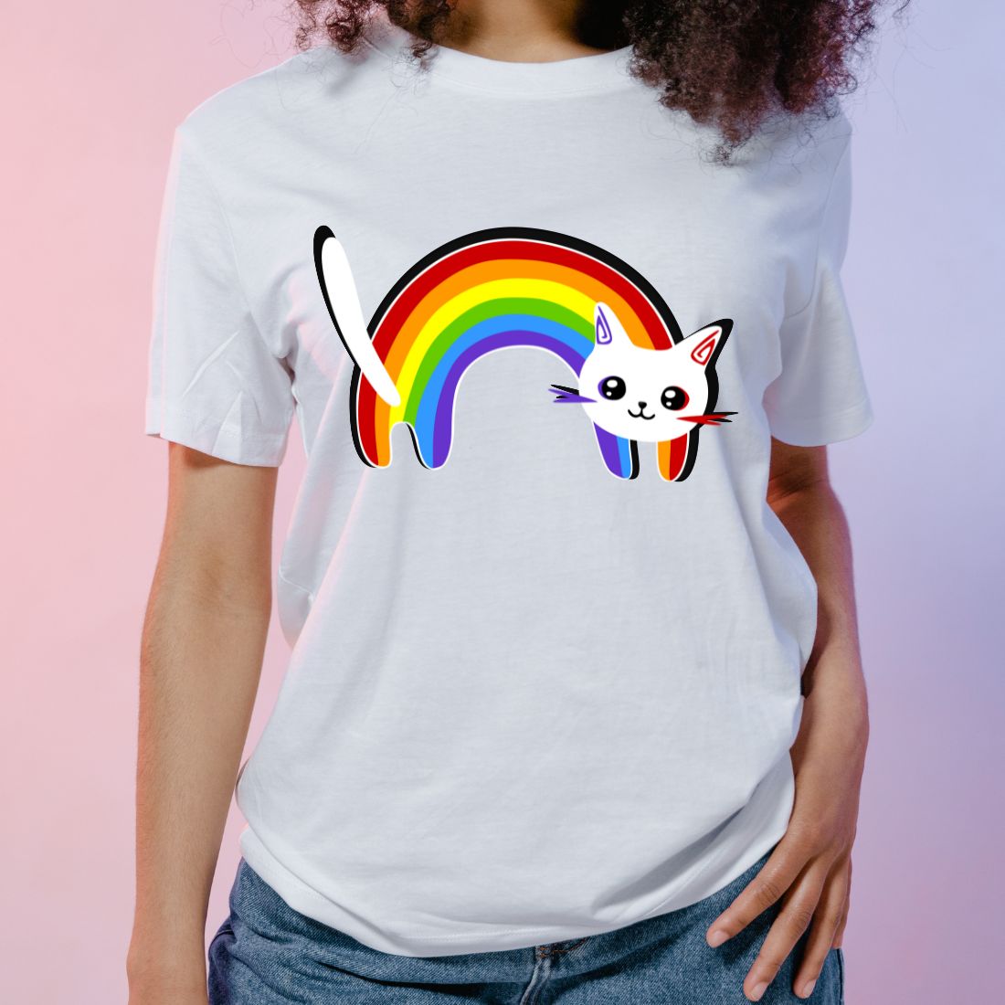 Rainbow cat preview image.