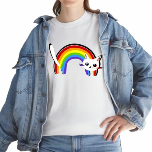 Rainbow cat cover image.