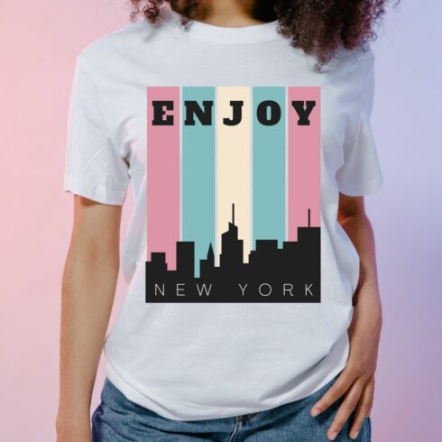 Elegant design "Enjoy New York" cover image.