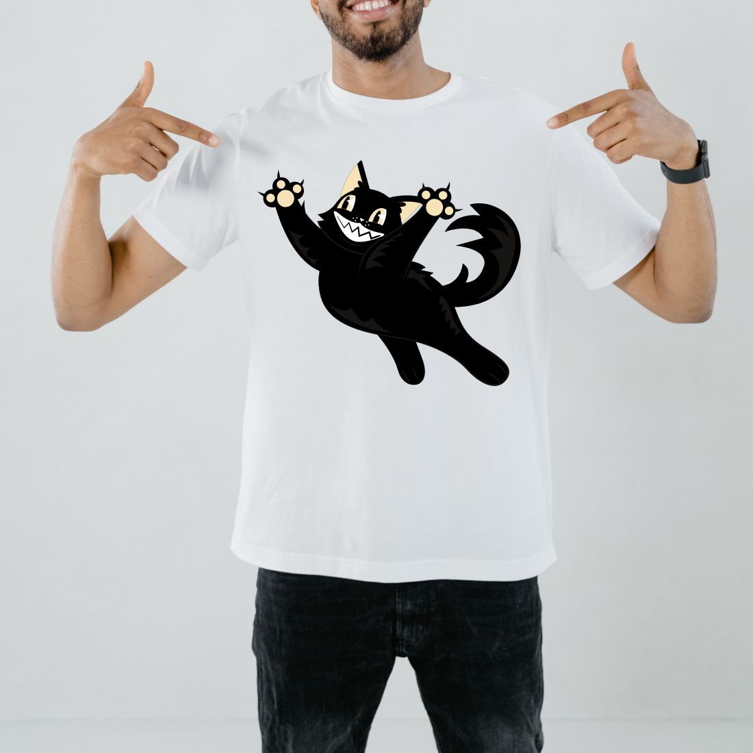 Funny cat design preview image.