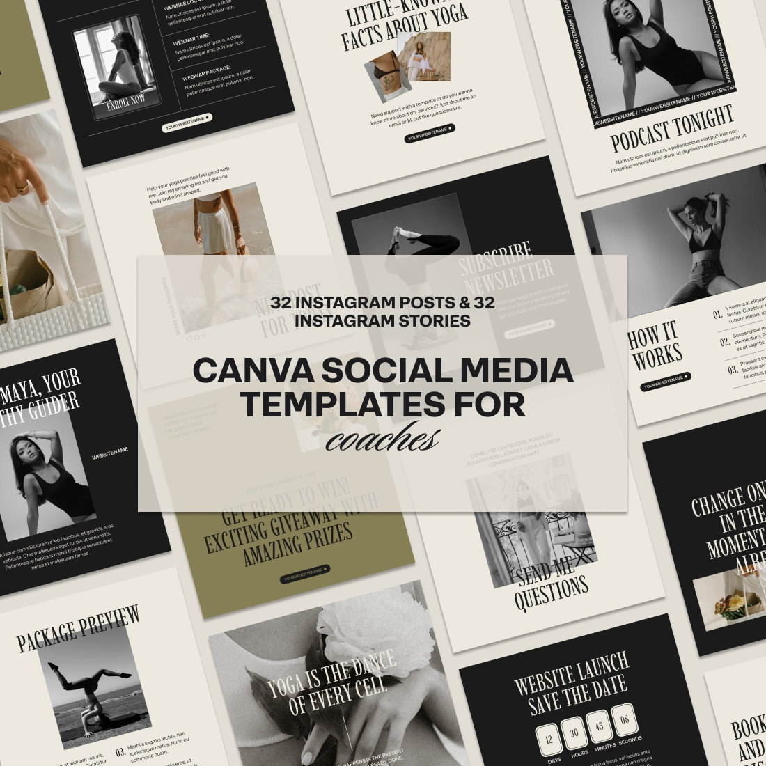Canva Instagram Templates For Coaches preview image.