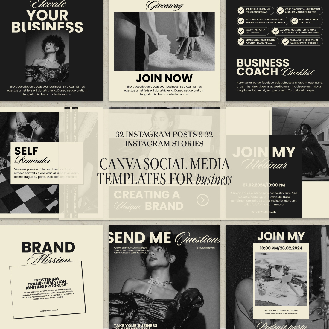 Canva Instagram Templates For Business Coaches And Course Creators preview image.