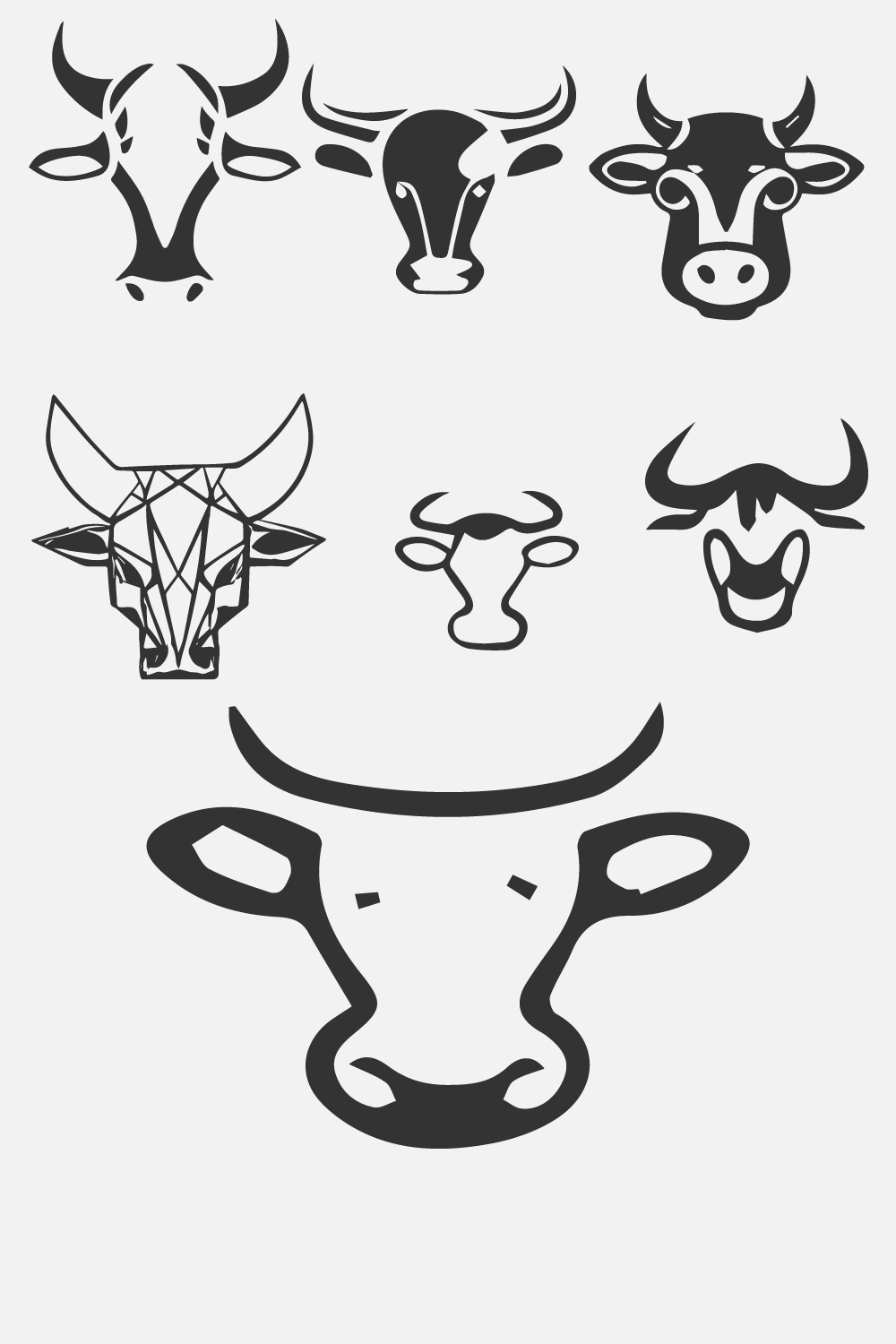 cow logo pinterest preview image.