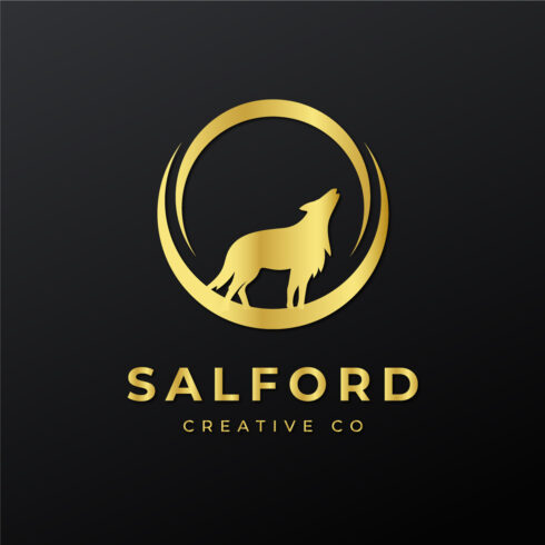 Creative Circle Fox Shilouette Logo Design for company cover image.