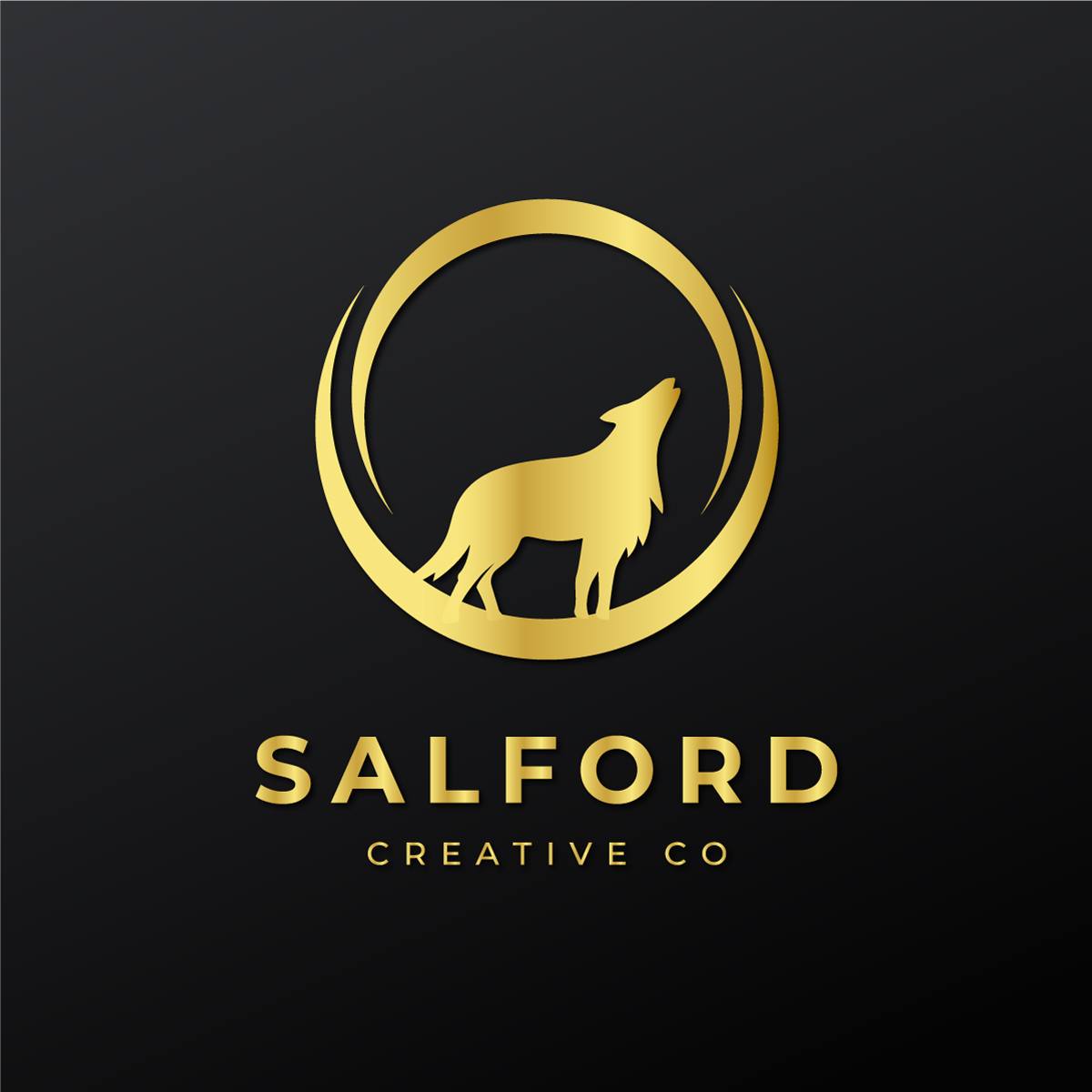 Creative Circle Fox Shilouette Logo Design for company preview image.