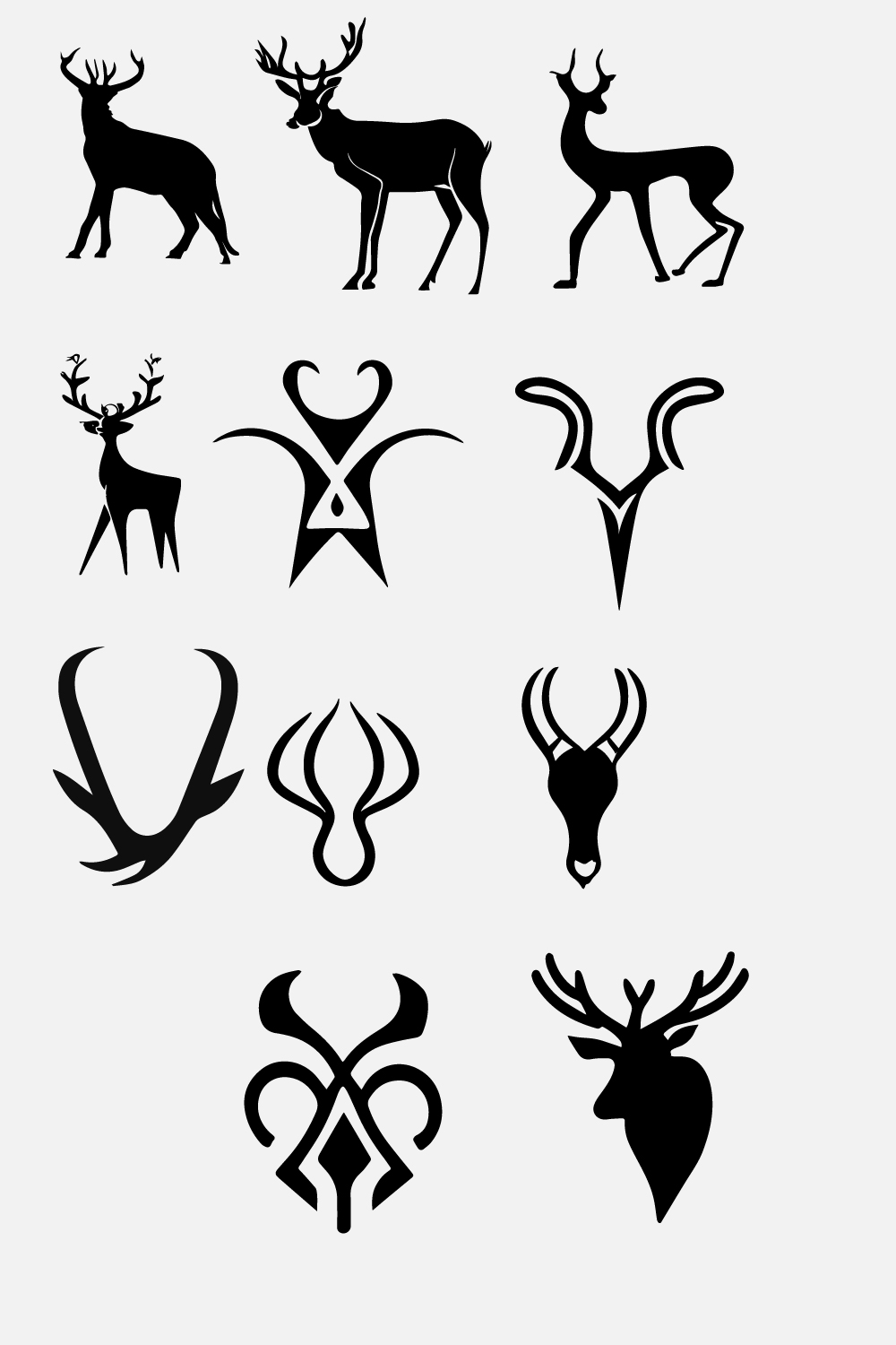 deer logo pinterest preview image.