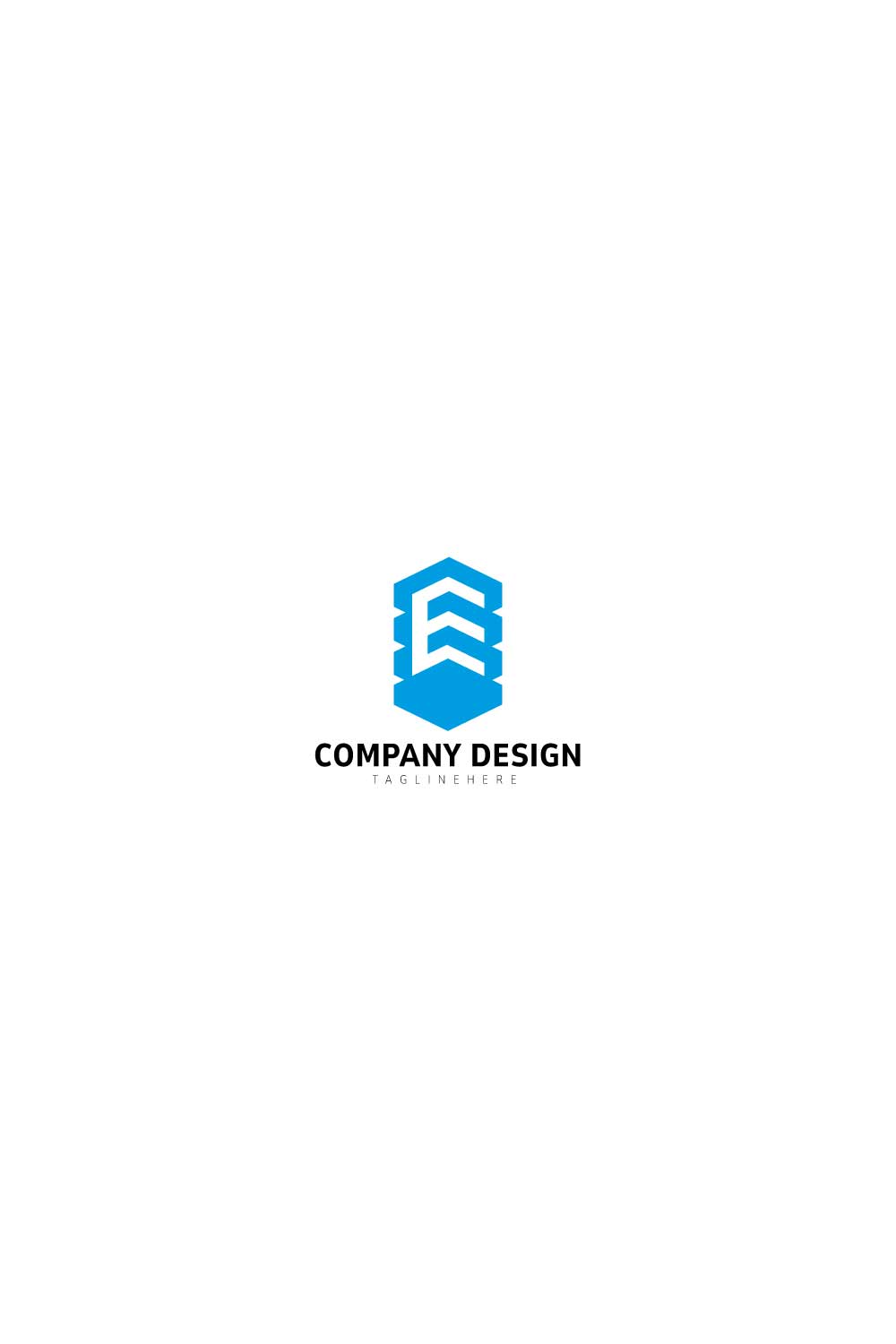 Professional letter E Building Logo design pinterest preview image.