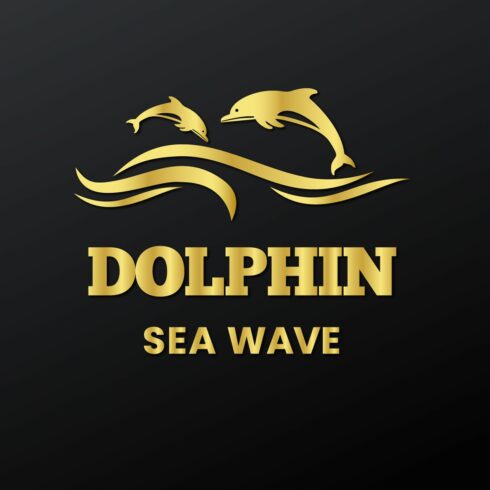 dolphin logo creative color art design animal logo business cover image.