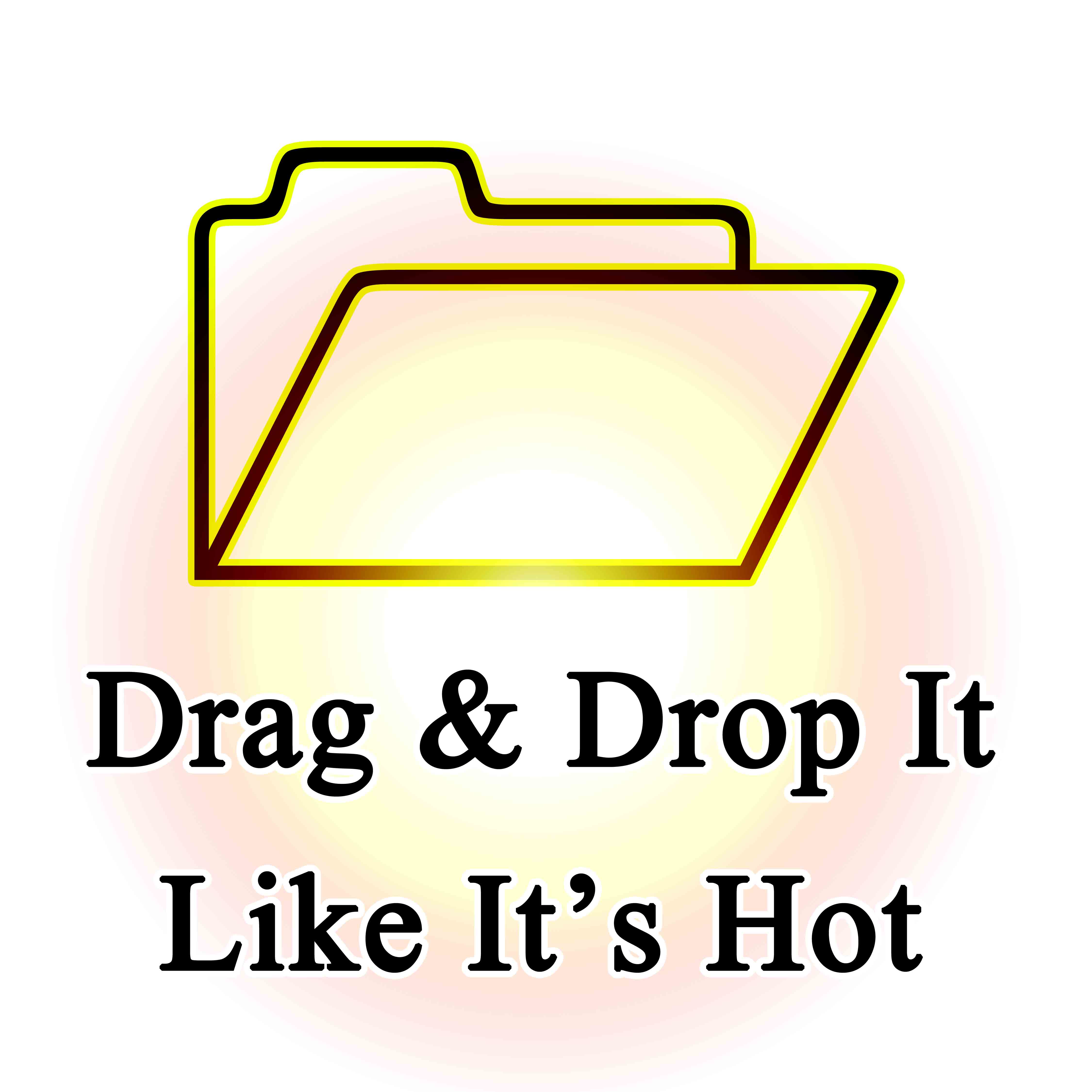 Hot T-Shirt Design: Where You Drag & Drop It Like It's Hot - The Ultimate Collection - 1 Design in PSD & PNG File preview image.