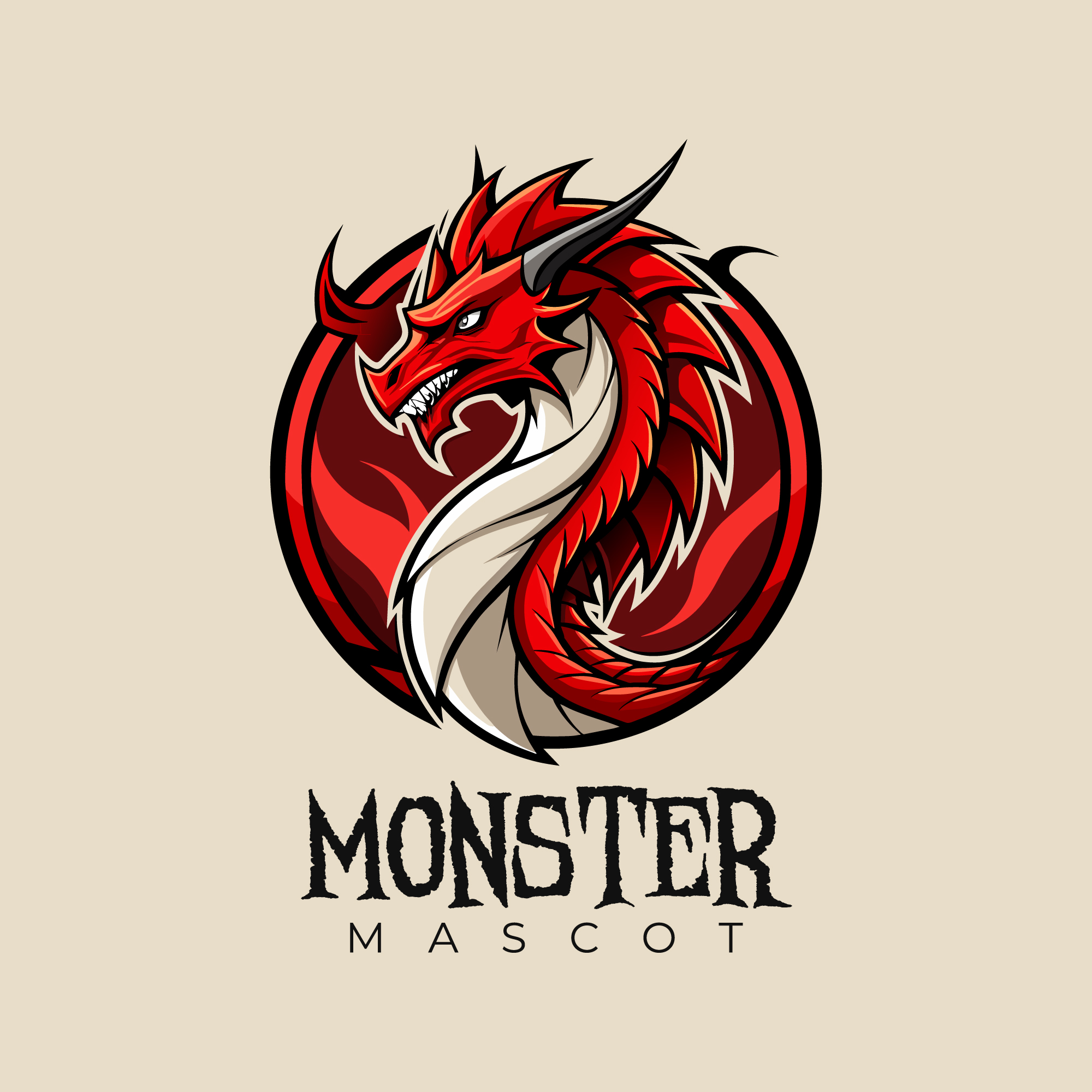 dragon gaming mascot logo 381