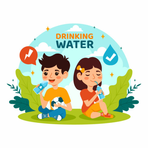 9 Drinking Water Illustration cover image.