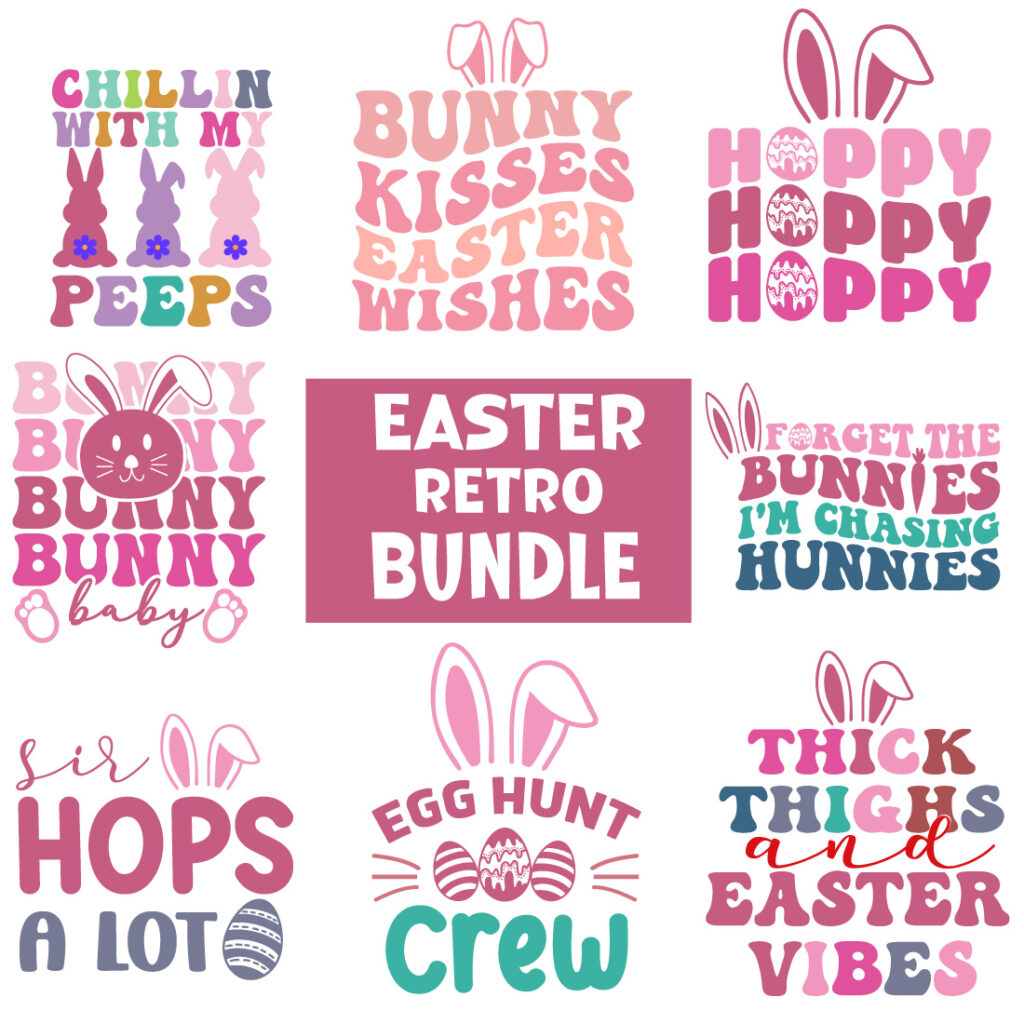 Happy Easter Svg,Png,Bunny Svg,Retro Easter Svg,Easter Quotes,Spring ...