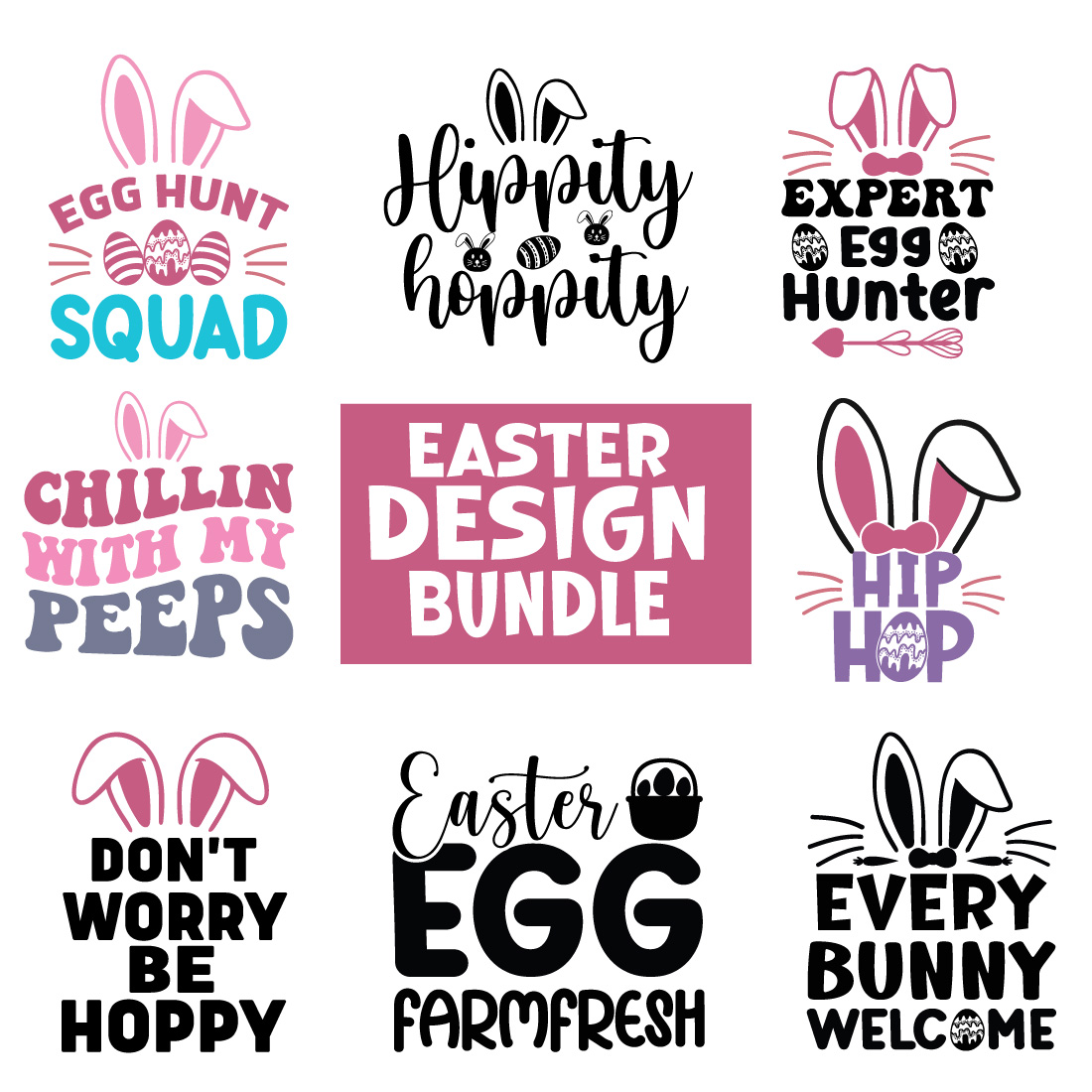 Happy Easter Svg,Png,Bunny Svg,Retro Easter Svg,Easter Quotes,Spring Svg,Easter Shirt Svg,Easter Gift Svg,Funny Easter Svg,Bunny Day, Egg for Kids,Cut Files, cover image.