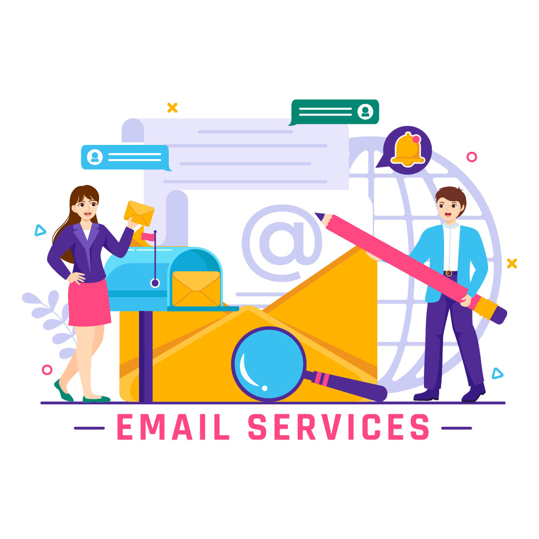12 Email Service Illustration cover image.