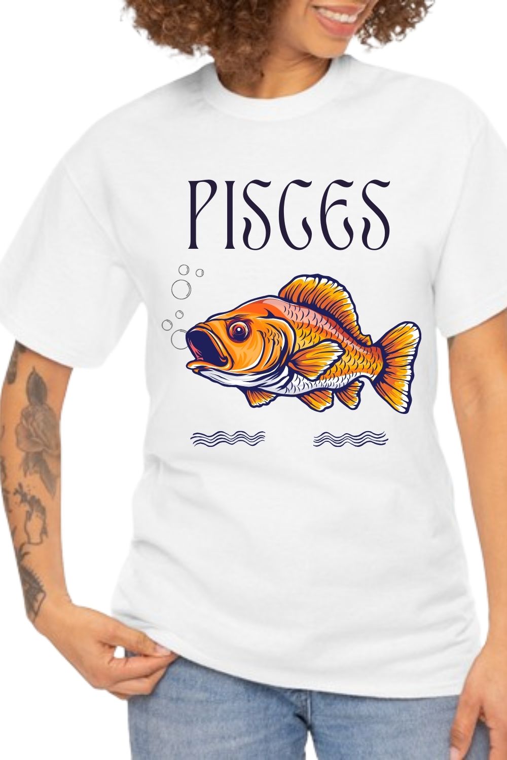 Pisces t-shirt design pinterest preview image.