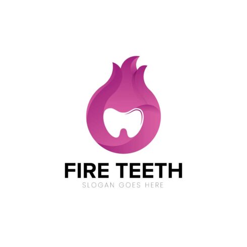 Dental with fire logo design cover image.