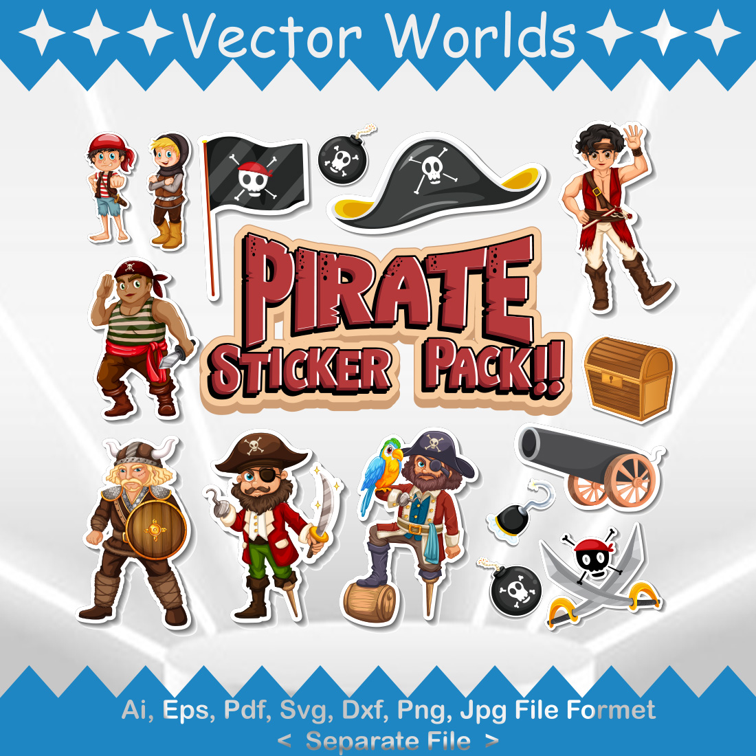 Pirate SVG Vector Design preview image.