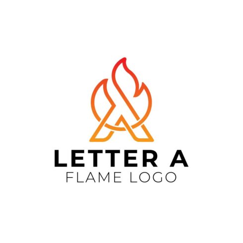 Elegant Letter A Flame Logo cover image.